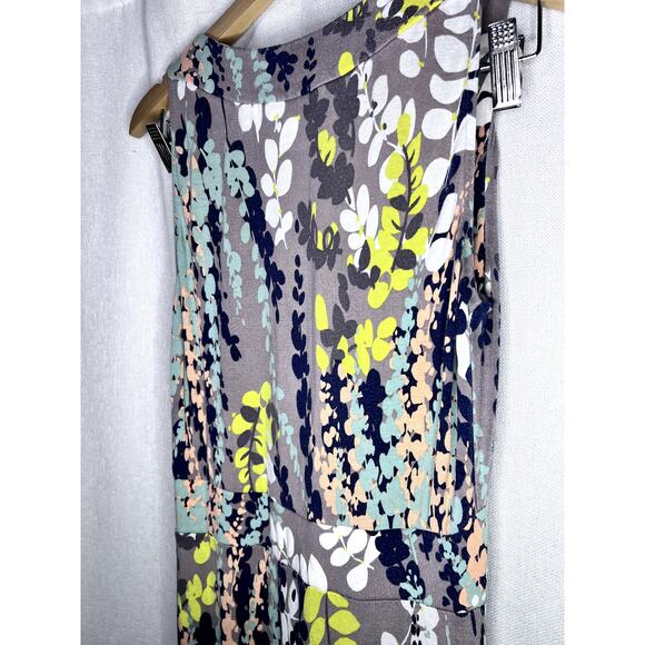 Boden Sleeveless Boho Gray Blue Floral V Neck Stretchy Maxi Dress - Picture 11 of 11